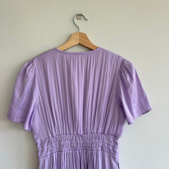 Joie Tiered Smocked Waist Midi Dress Lavender Purple S - Picture 7 of 10